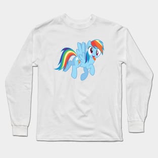 Goofy faced Rainbow Dash Long Sleeve T-Shirt